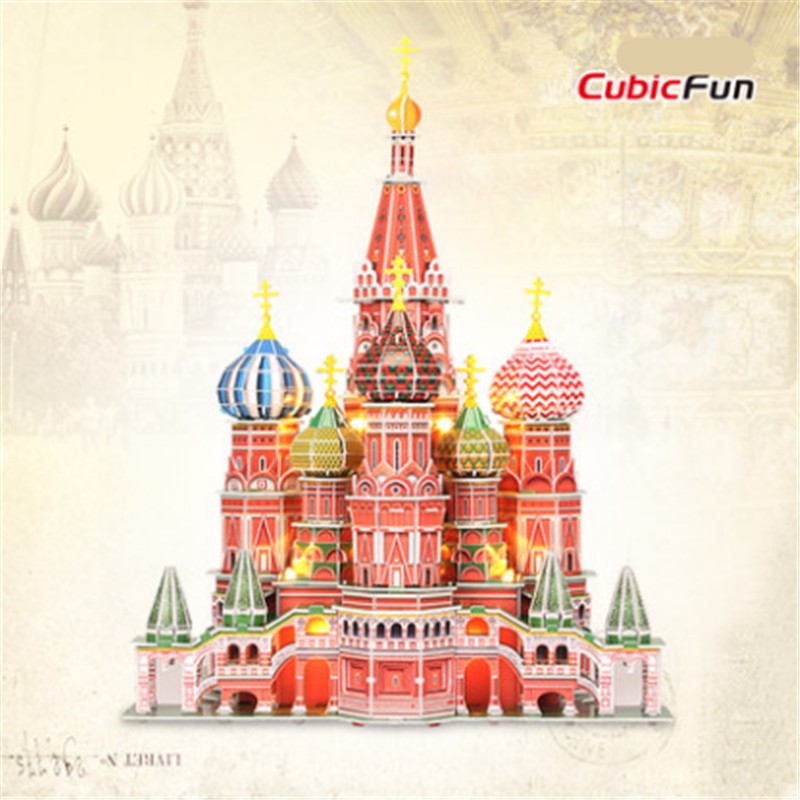 Mô hình giấy 3D CubicFun - Led Quảng Trường Đỏ - St. Basil's Cathedral-