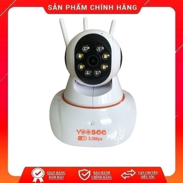 Camera Yoosee 3 Râu Trong Nhà Ban Đêm Có Màu Full HD 1080P, đàm thoại 2 chiều