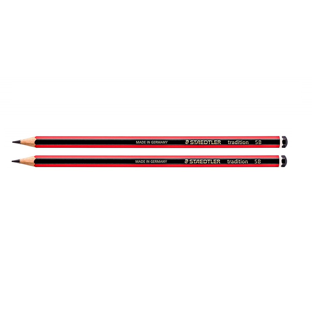 Vỉ 2 cây bút chì đỏ đen STAEDTLER TRADITION 110 (HB, B, 2B, 3B, 4B, 5B, 6B)
