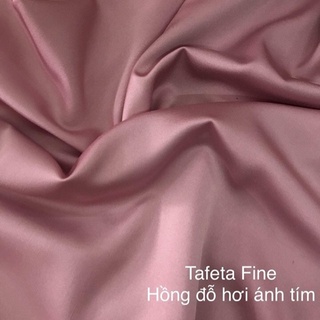 [Cap cấp] Vải tafta lụa màu hồng đỗ dày đẹp may váy cưới, váy dự tiệc đồ công sở cao cấp