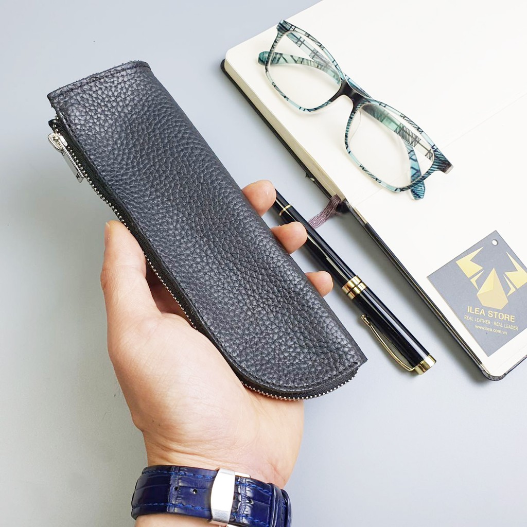 Túi đựng bút da bò thật ZN09VB   - 100% da bò thật, BH 3 năm