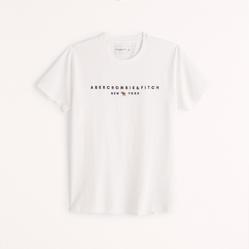 Áo Thun In Logo Abercrombie & Fitch Cổ Điển Cho Nam 438710-100 Af