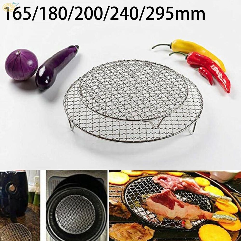 Giá lưới nướng BBQ hình tròn bằng thép không gỉ tiện lợi