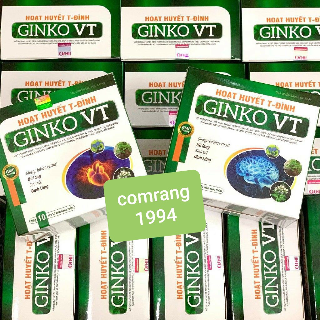 HOẠT HUYẾT T-ĐÌNH GINKO VT hộp 100 viên