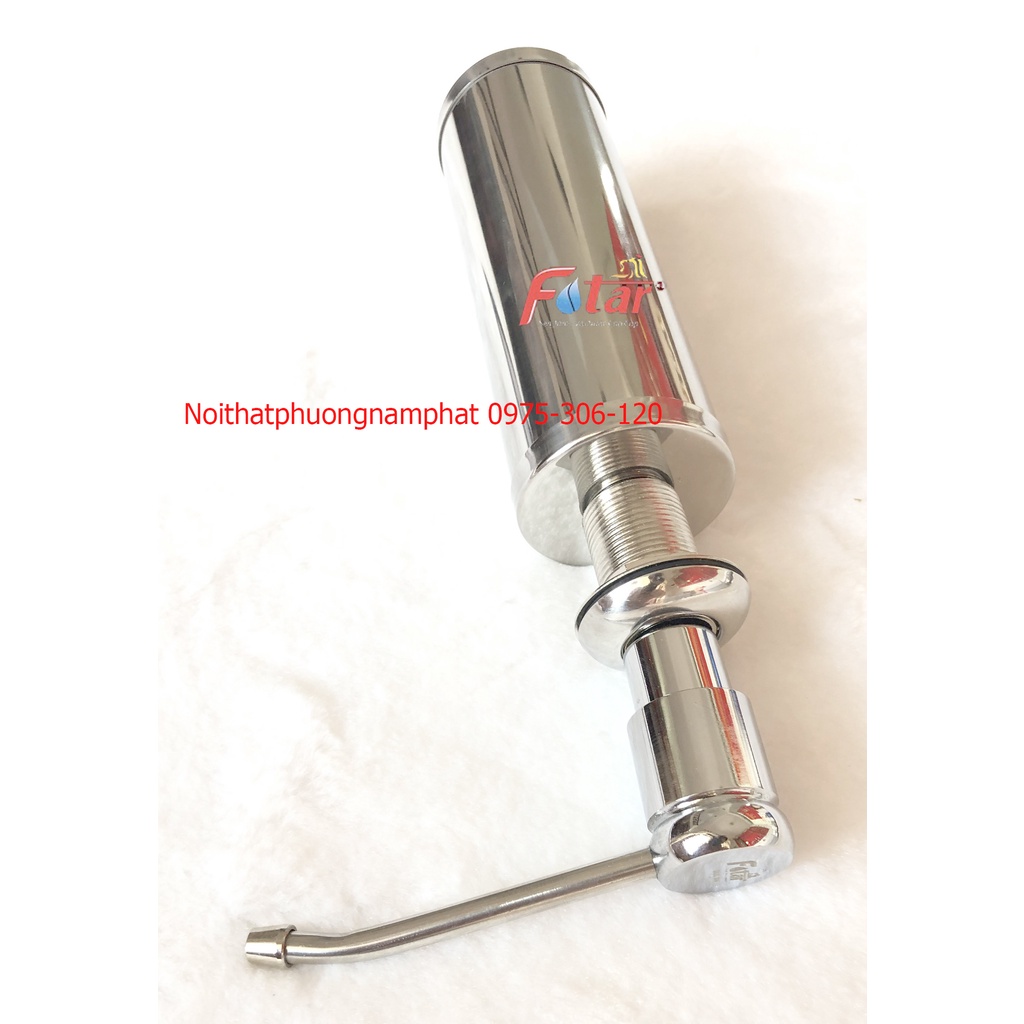 Bình Đựng Nước Rửa Chén 100% INOX BÌNH XÀ BÔNG nhấn hơi gắn âm thành, chậu nào cũng lắp vừa