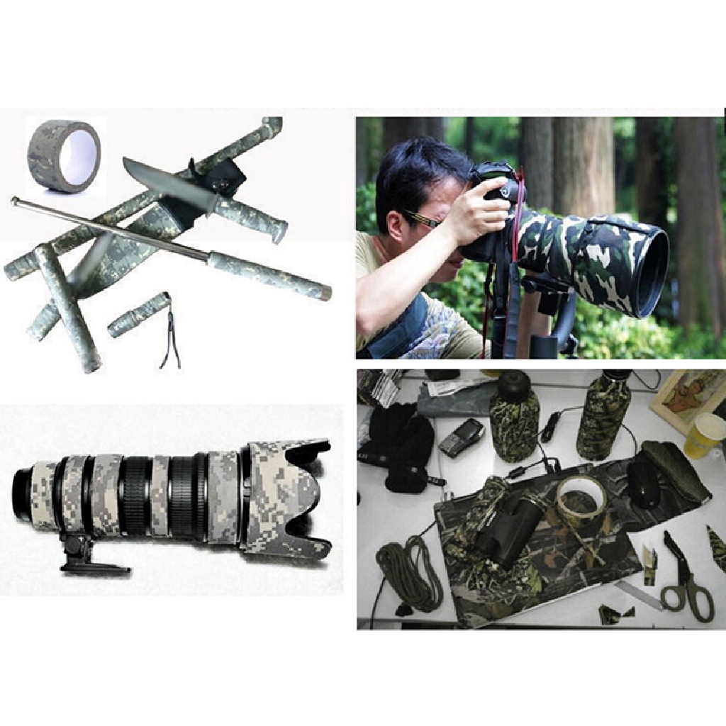 Băng quấn JETTING 5Cm X 4.5M chống nước co giãn họa tiết rằn ri cho đi săn