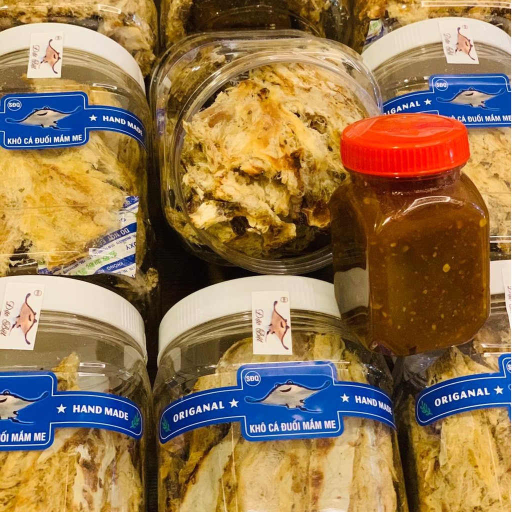 Khô cá đuối mắm me hũ 370g loại 1 mềm thơm ngon | BigBuy360 - bigbuy360.vn