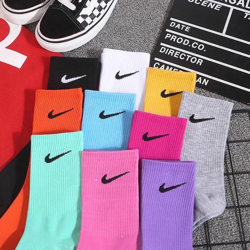 Tất thể thao nam nữ cổ cao nhiều màu vớ unisex cổ cao in logo thời trang TAT23
