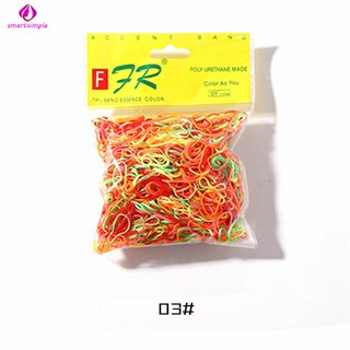 Set 1000 Dây Thun Buộc Tóc Nhiều Màu Sắc