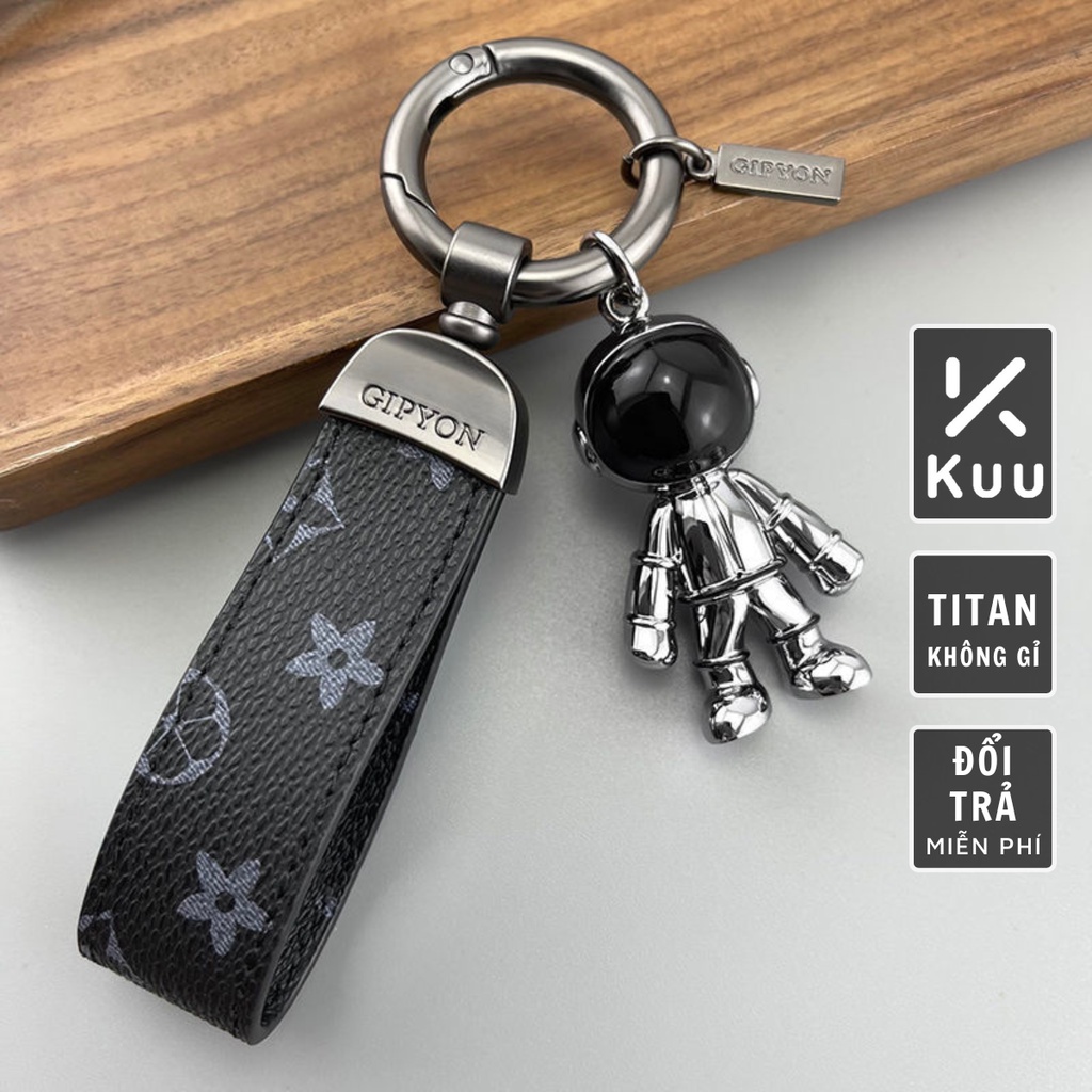 Móc khóa cute Kuu Studio ô tô anime màu đen xanh chết liệu cao su nhựa siêu bền - Móc Khoá Phi Hành Gia