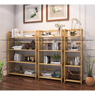Kệ sách 4 tầng gỗ cao su