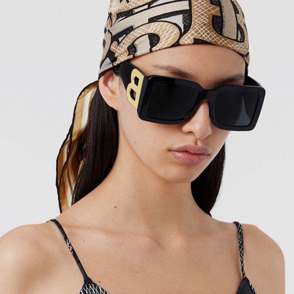 Kính Mát Hình Chữ Nhật Oversize Phong Cách Đường Phố Hàn Quốc Cho Nam