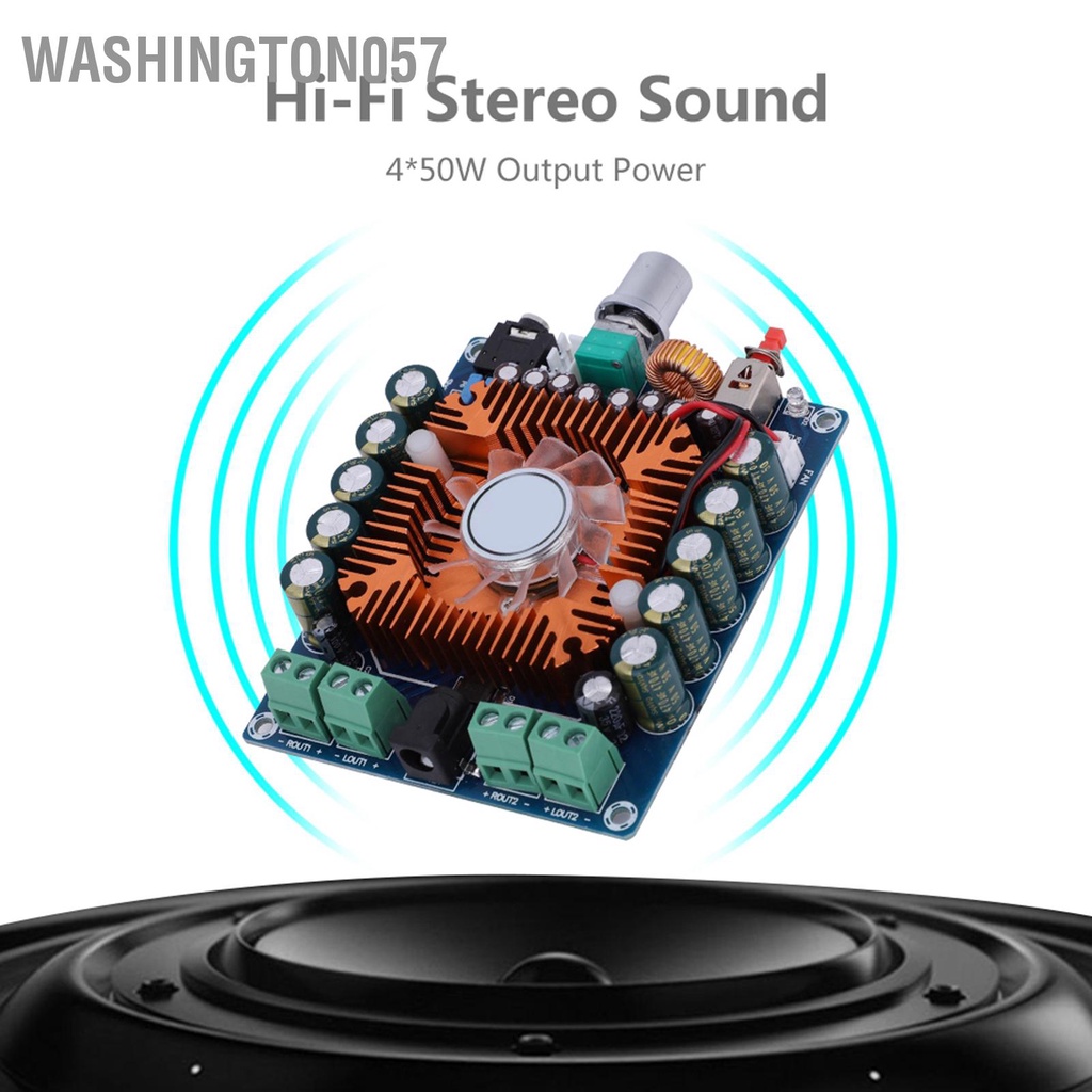 Có thể bán buôn 4 kênh Bảng mạch khuếch đại HiFi công suất lớn * 50W IC kỹ thuật số làm mát thông minh Washington057 Hàng giao ngay