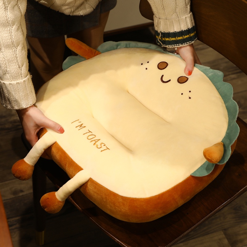 Hàng Có Sẵn Trong 24Đệm Lót Mông I'M TOAST Dễ Thương Tiện Dụng Cho Dân Văn Phòng, Tựa Lưng, Lót Ghế Ô Tô, Sofa - DLM21