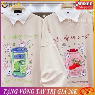 Áo nỉ bo thỏ nước ngọt HT11 , Thiết kế thời trang phù hợp xu hướng hiện nay, Kiểu dáng đa phong cách.