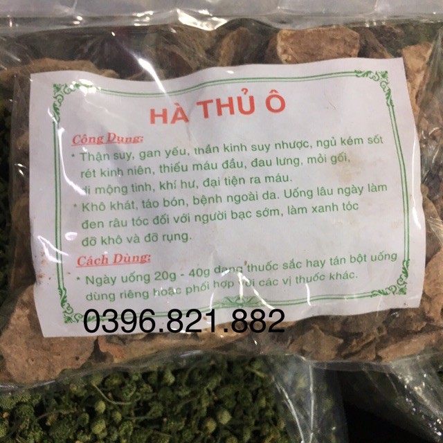 Hà Thủ Ô Đỏ thái lát khô khô 1 kg trị bạc tóc