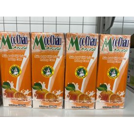 (Vỉ 4 hộp 180 ml) Sữa tươi các loại Mộc Châu  (đậu đỏ/cam/dâu/dừa/không đường/ít đường/có đường)