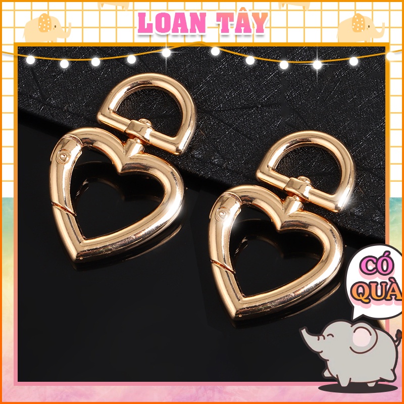Bộ 2 Móc Càng Cua Hình Trái Tim Cho Dây Túi Xách LT2115