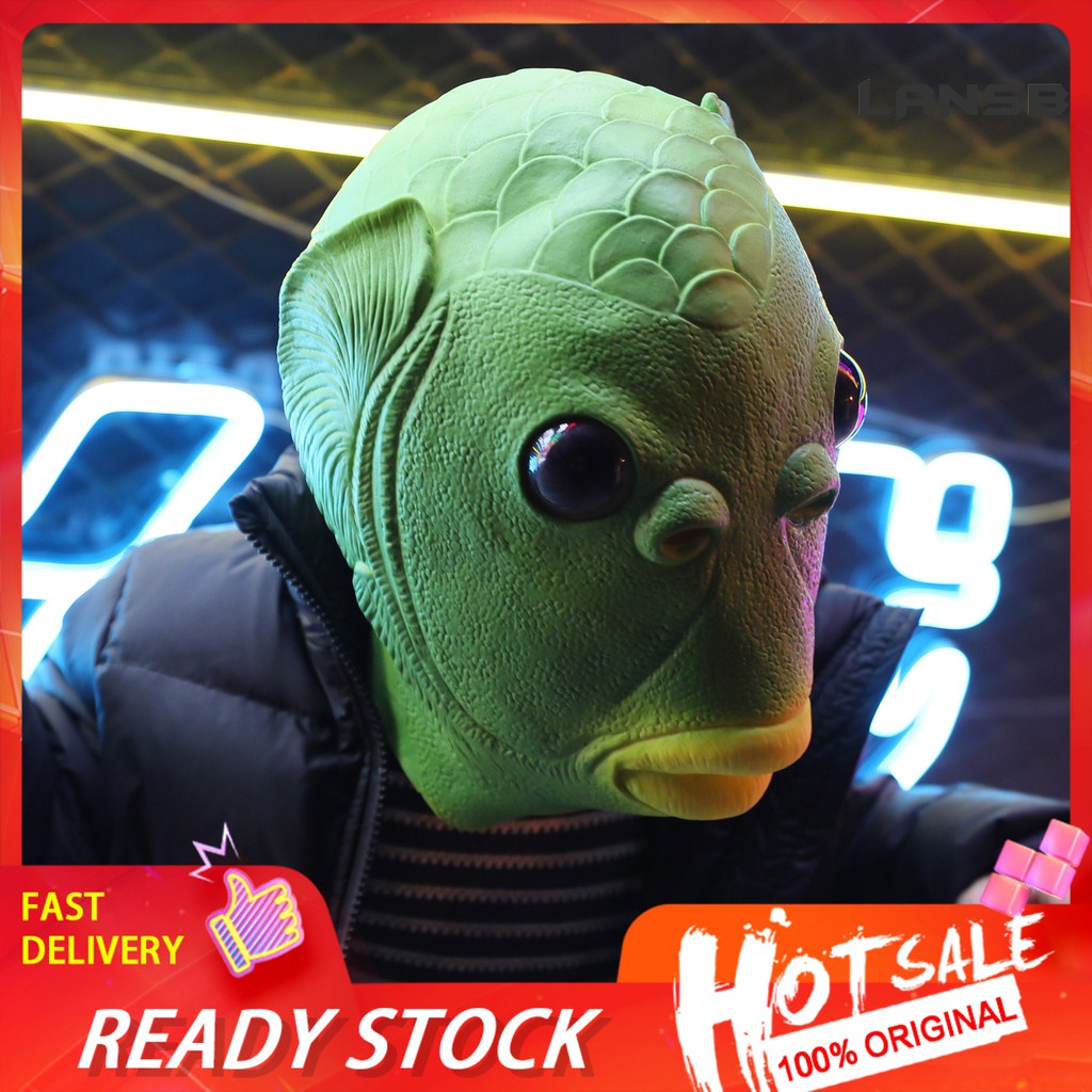 Mũ Hóa Trang Hình Miệng Cá Bằng Silicon Vui Nhộn Cho Halloween