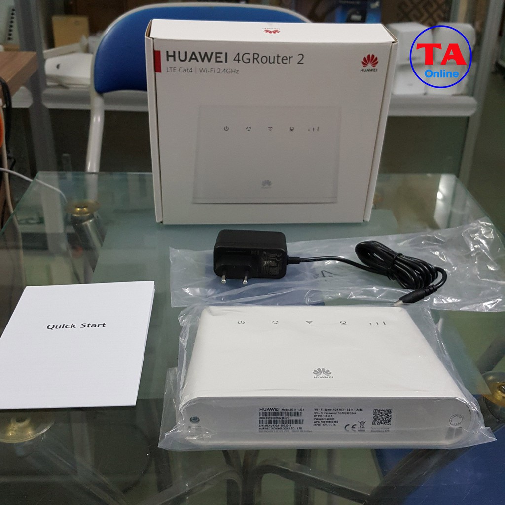 Bộ phát Wifi 3G/4G LTE Huawei B311-221 - B311 tốc độ 4G 150Mbps - Hỗ Trợ 32 User - 1 WAN/LAN và 1 RJ11