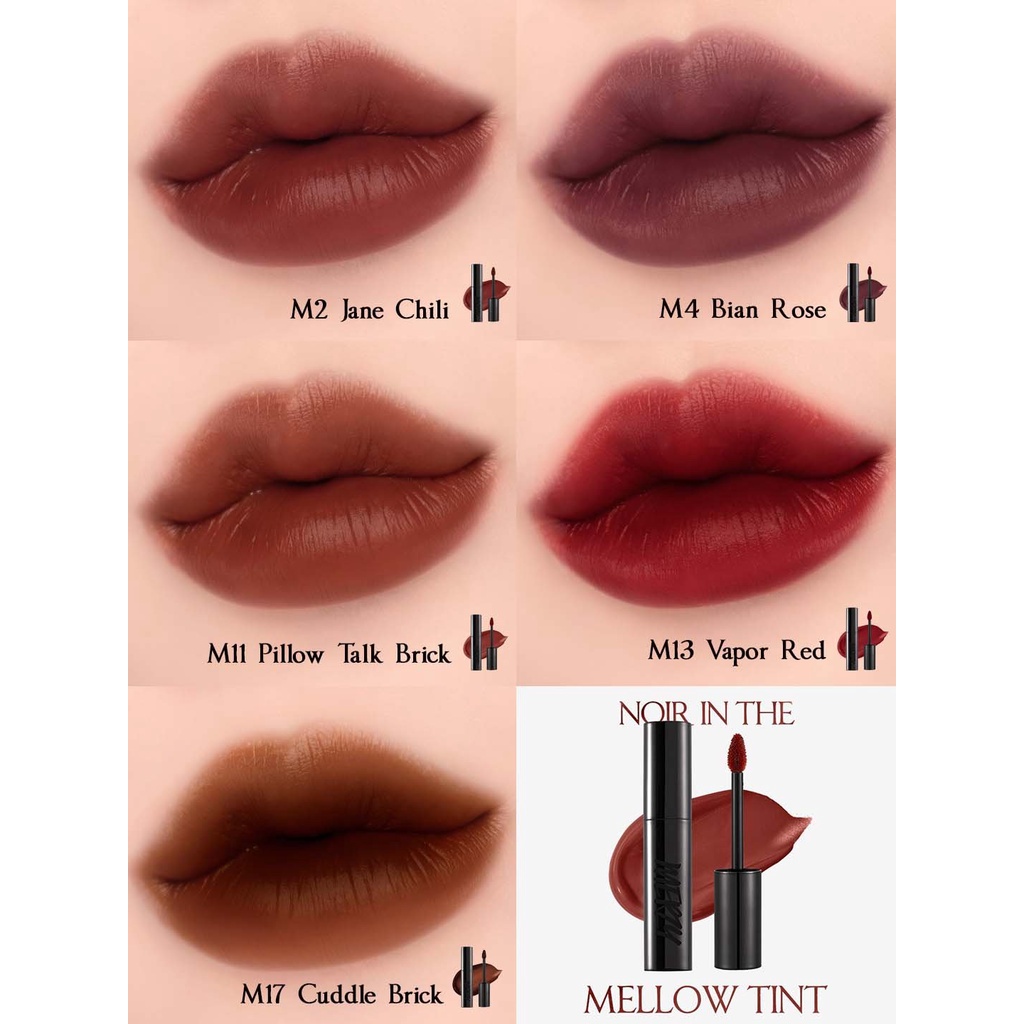 Son kem Merzy Noir Mellow Tint - Vỏ đen mới nhất