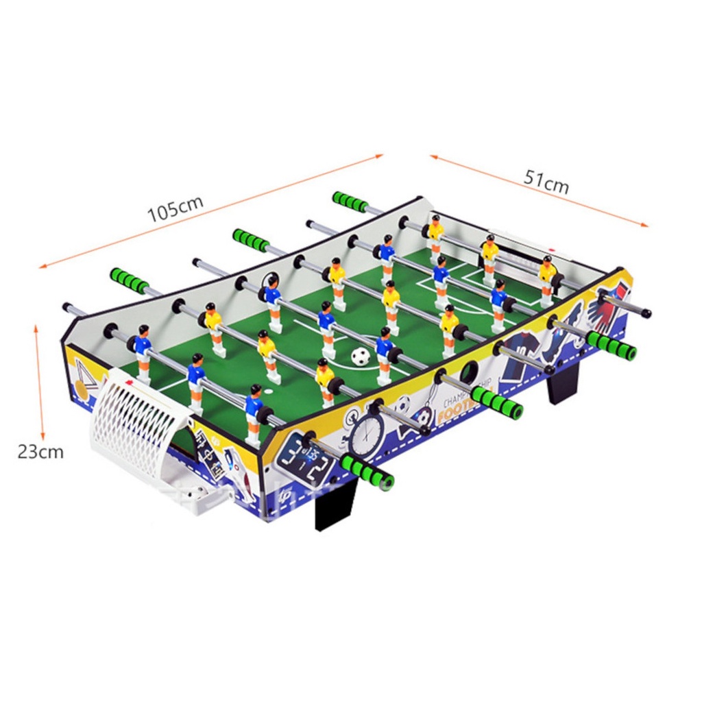 Bàn Bi Lắc Bóng Đá Mini Big Championship Cỡ Lớn, Banh Bàn Foosball 105x51x23cm Gia Đình Hanana