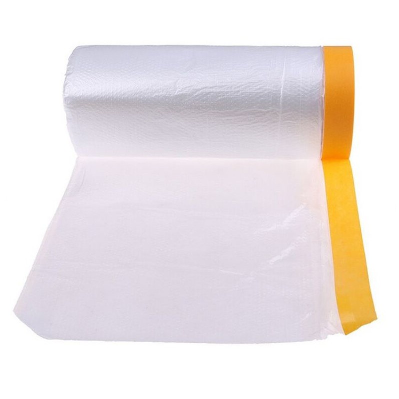 Cuộn nilon phủ đồ đạc che bụi, che sơn khi sơn phủ gầm bảo vệ chi tiết kích thước 55CMx25M vs 110CMx25M ĐNB