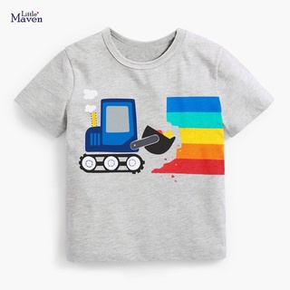 Áo thun cotton Little Maven ô tô