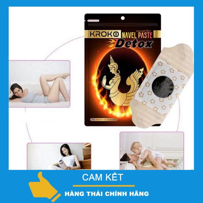 Miếng Dán Tan Mỡ Bụng Thải Độc Kroko Thái Lan