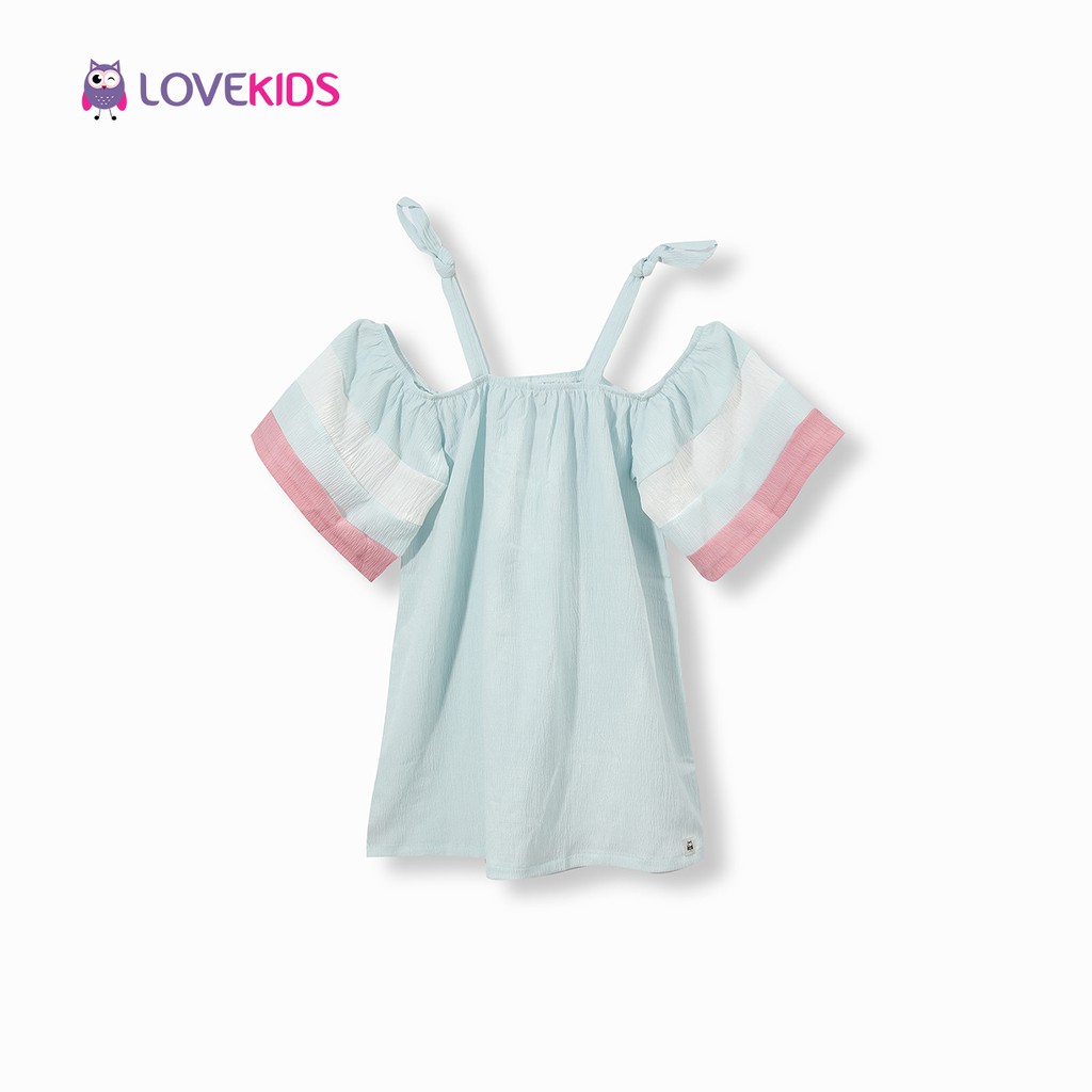 Váy Papa hai dây xanh da trời phối tay LK0245 - Lovekids