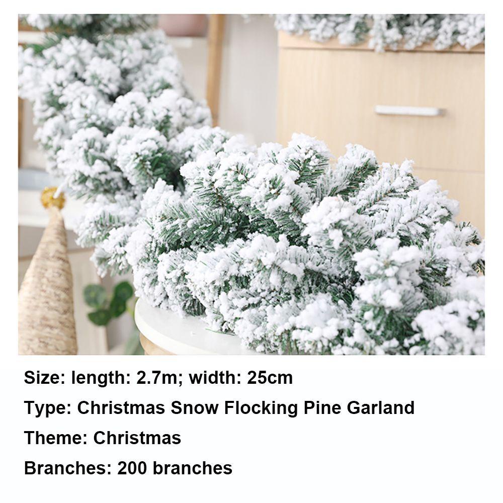 LEISURE Christmas Pine Garland 2.7m Staircase Ornament Fireplace Decoration Falling Cedar Rattan
