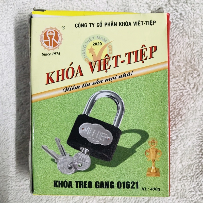 Ổ Khóa treo gang bấm Việt Tiệp 01621 6cm, ngon bổ rẻ