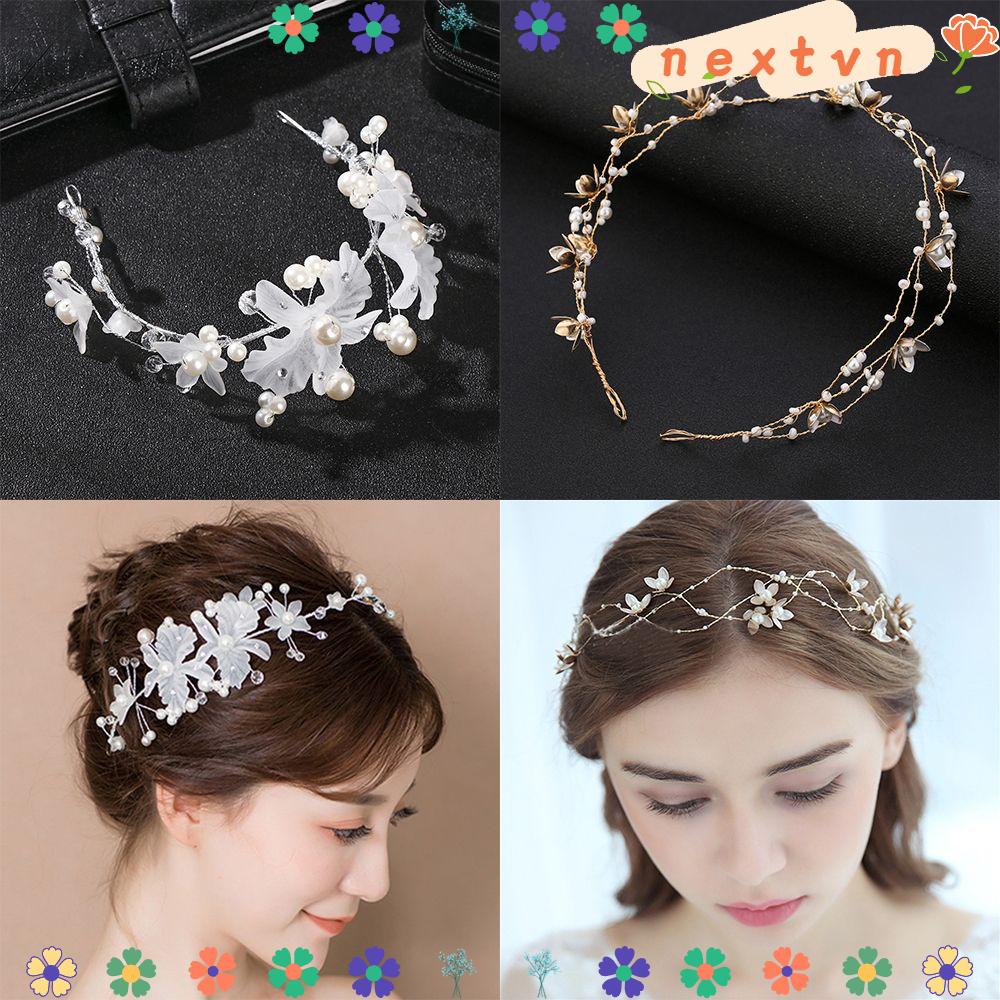 Băng Đô Cài Tóc Đính Ngọc Trai Nhân Tạo Thời Trang