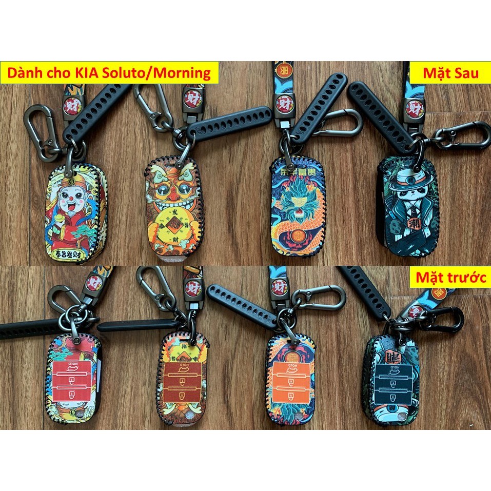 Bao da chìa khóa ô tô KHÂU TAY - TÀI LỘC - KIA có chìa