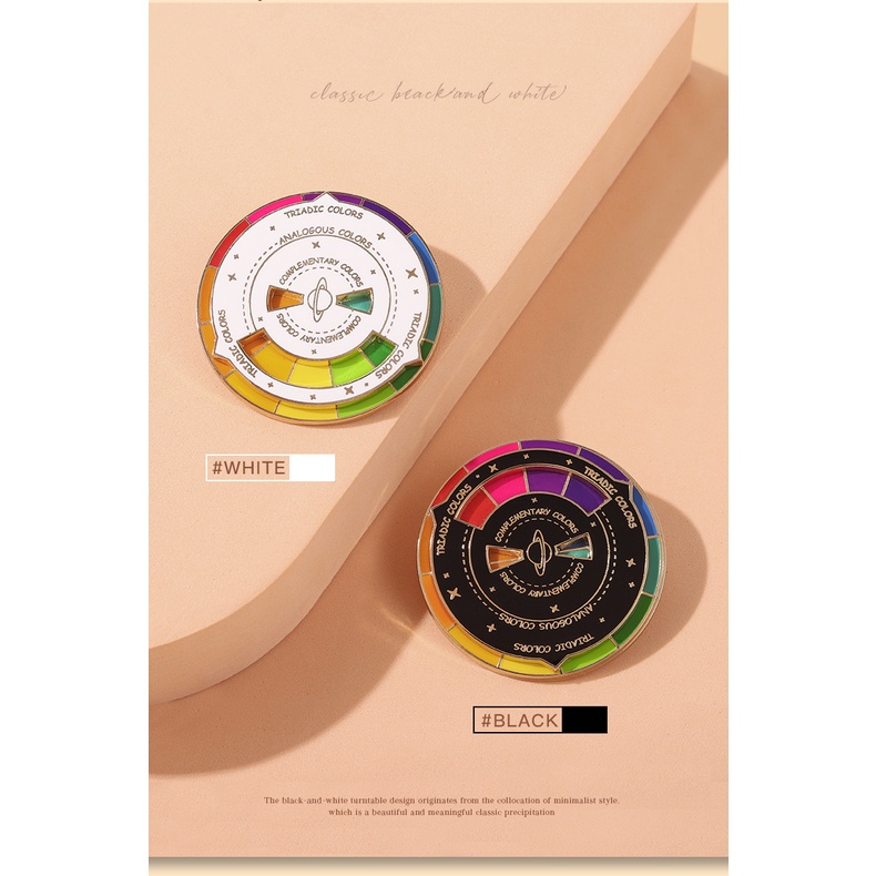 Ghim Cài Áo Hình La Bàn Nhiều Màu Sắc