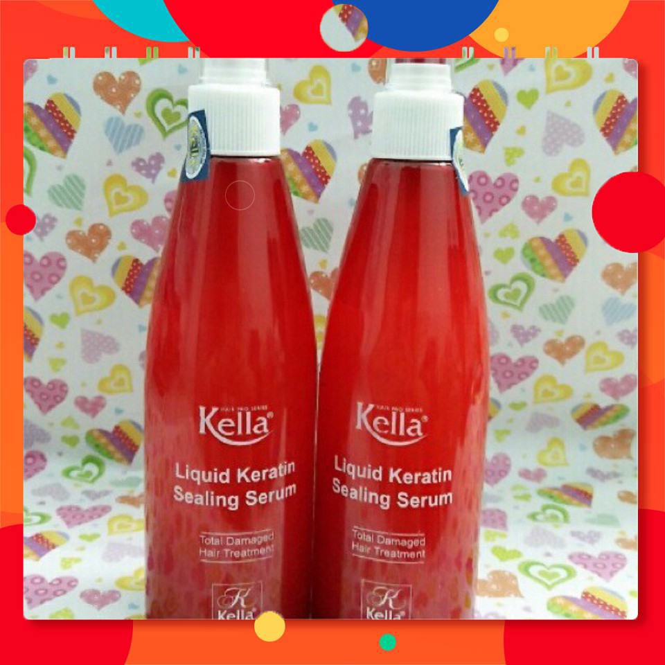 (FREE SHIP) (CHÍNH HÃNG) Xịt Dưỡng Tóc Keratin Phục Hồi Tóc Hư Tổn Kella Liquid Keratin Sealing Serum 250ml