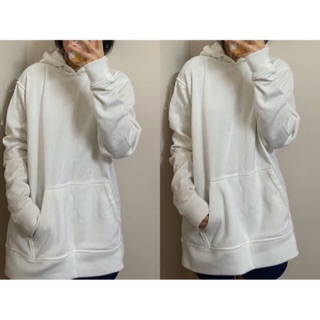 Áo hoodie trắng + babydoll