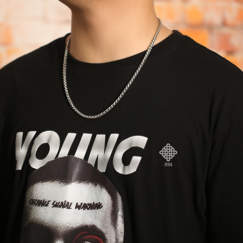 Dây chuyền titan unisex, Vòng cổ titan không phai không rỉ sét kiểu dáng dây công, trangsucmoiluatuoi.RIN