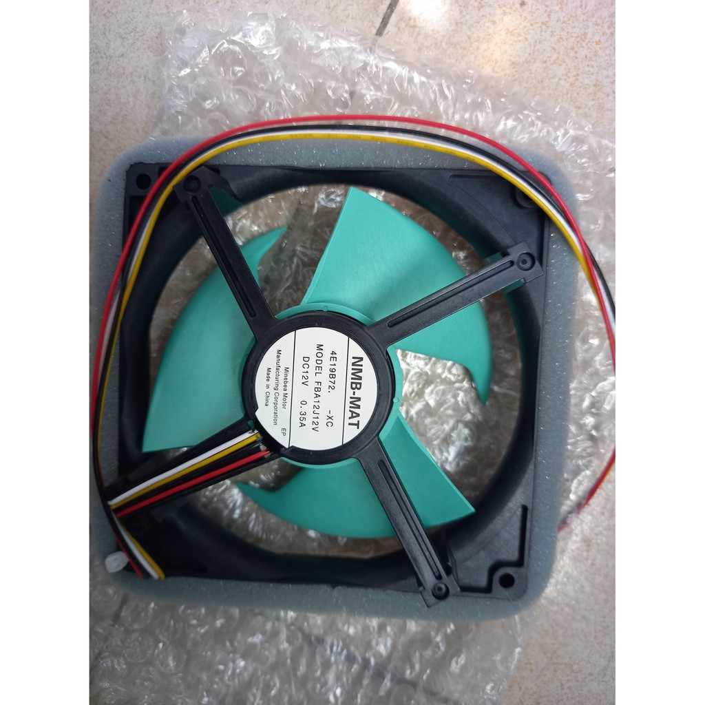 QUẠT TỦ LẠNH MITSUBISHI 12VDC , 4 DÂY, 12.5CM
