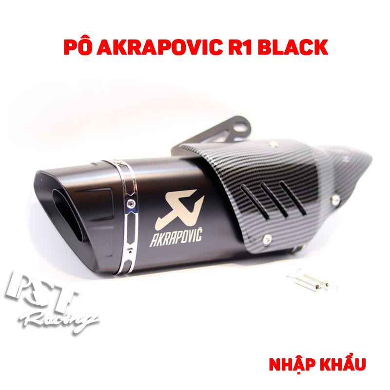 Pô Akrapovic R1 Black carbon nhập khẩu