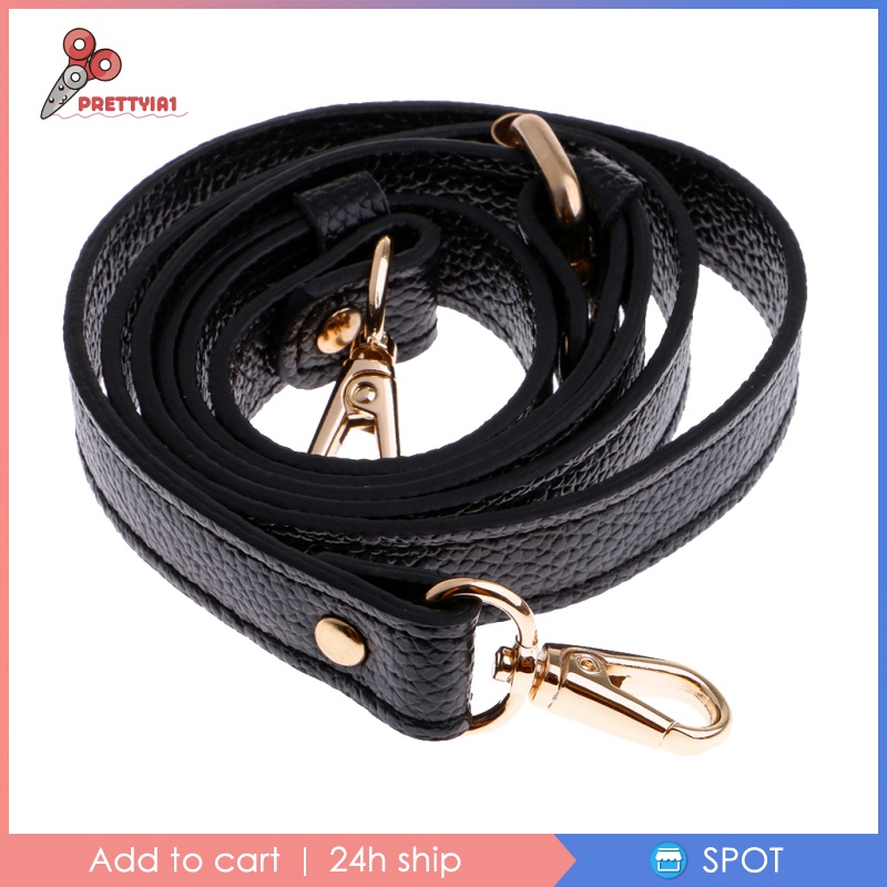 Dây Đeo Túi Xách Bằng Da Thật Bản Rộng 2cm Màu Đen Điều Chỉnh Được 1 Cm