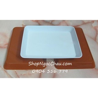 Đĩa nhựa hình chữ nhật (12.5*17cm)