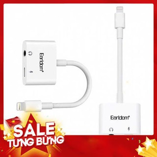 Jack Chuyển Đổi Chính Hãng Lightning Earldom 2 In 1-Earldom 2 In 1 Lightning Adapter Cho Iphone