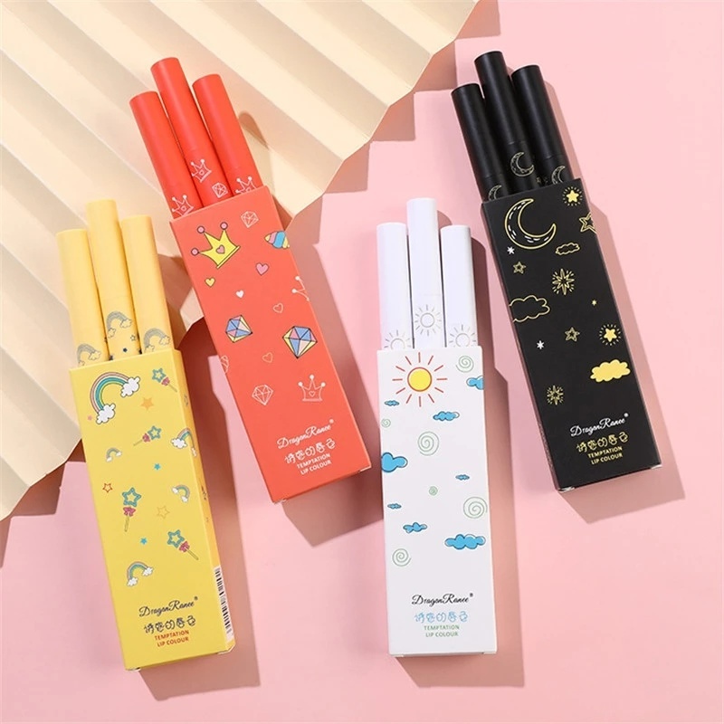 [Hàng mới về] Set 3 son môi màu nhung lì không thấm nước chống dính cốc