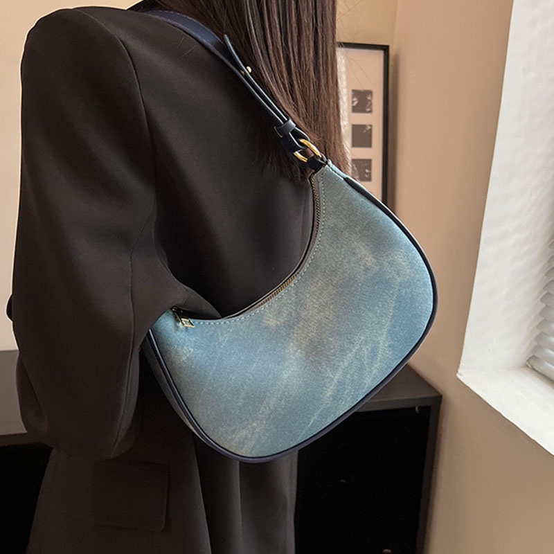 IELGY  Túi Đeo Vai Hình Bán Nguyệt Thời Trang Cho Nữ