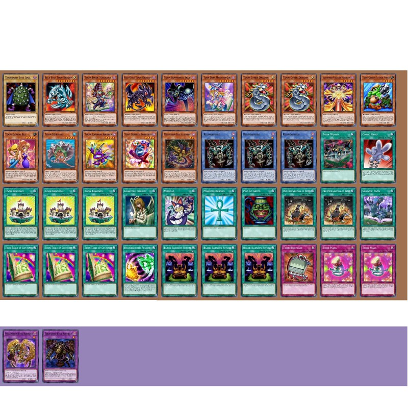 Bộ Bài Yugioh in - 42 lá Deck Maximillion Pegasus Toon