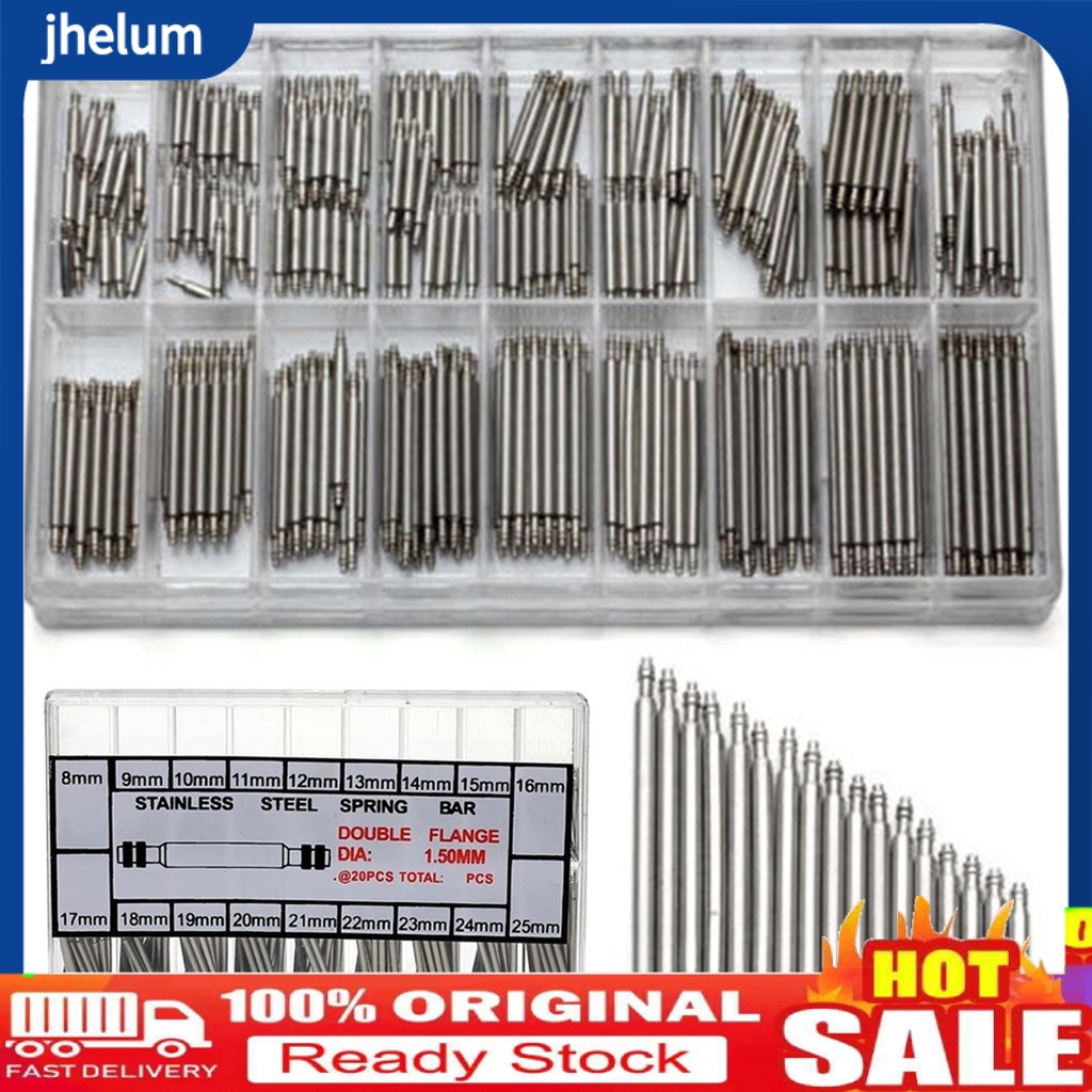Bộ 360 Thanh Chốt Dây Đồng Hồ Đeo Tay 8mm - 25mm Bằng Inox Chuyên Dụng
