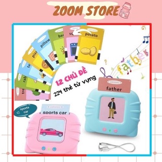 Máy đọc thẻ tiếng anh máy đọc thẻ flashcard song ngữ anh việt giáo dục sớm cho bé cao cấp zoomstore