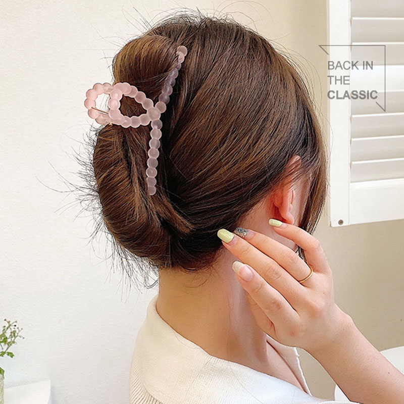 Kẹp Tóc Trong Suốt Cỡ Lớn Nhiều Màu Tùy Chọn Phong Cách Hàn Quốc
