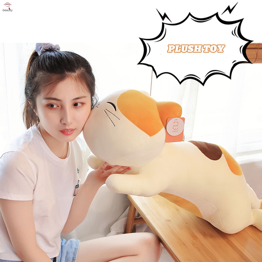 Gối Ôm Nhồi Bông Mềm Mại Hình Mèo Dễ Thương 40/50/60cm